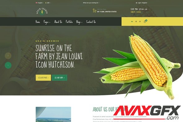 ThemeForest - Grain Grower v1.0.1 - Agriculture Farm & Farmers Elementor Template Kit - 31480696