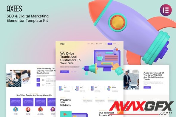 ThemeForest - Axees v1.0.0 - SEO & Digital Marketing Elementor Template Kit - 31657116