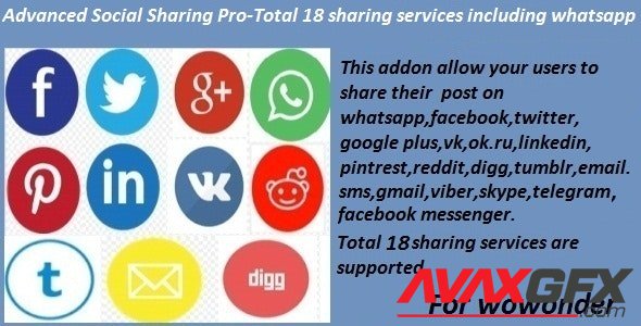 CodeCanyon - Advanced Social Sharing Pro For WoWonder v1.0 (Update: 15 April 21) - 15315760