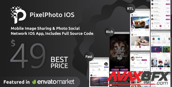CodeCanyon - PixelPhoto IOS v1.0.4 - Mobile Image Sharing & Photo Social Network - 23318997