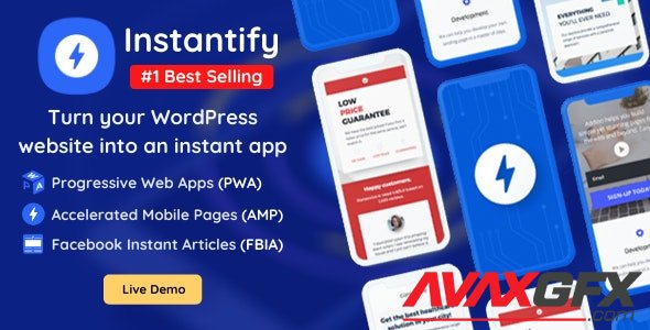 CodeCanyon - Instantify v4.8 - PWA & Google AMP & Facebook IA for WordPress - 25757693 - NULLED