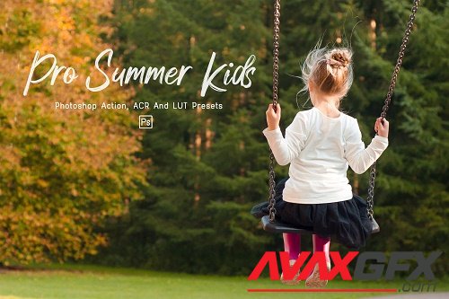 7 Pro Summer Kids Photoshop Actions, ACR, LUT Presets - 1318649