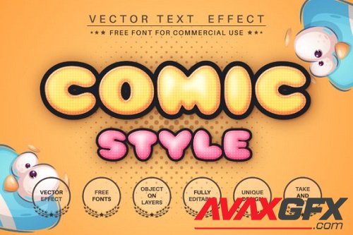 Humor comic - editable text effect font style