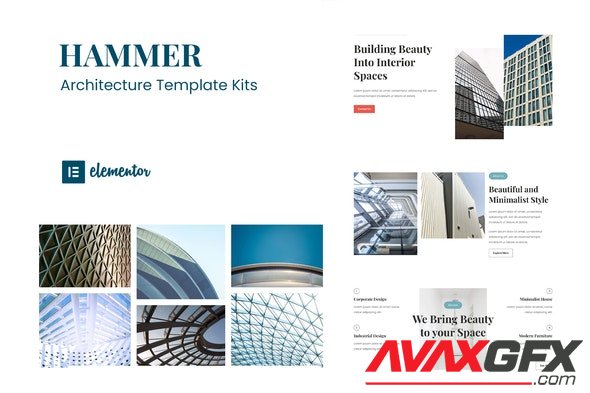 ThemeForest - Hammer v1.0.0 - Minimal Architecture Elementor Template Kit - 31733552