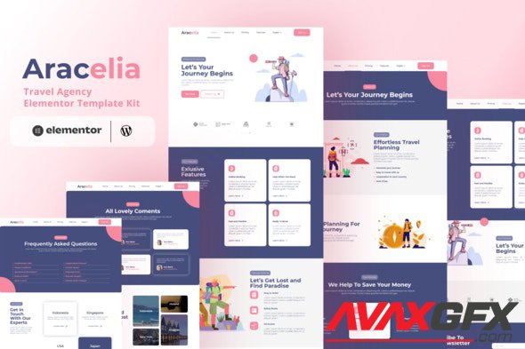 ThemeForest - Aracelia v3.011 - Travel Agency Elementor Template Kit - 31705218