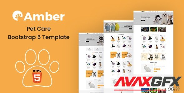 ThemeForest - Amber v1.0 - Pet Care Bootstrap 5 Template - 29994031