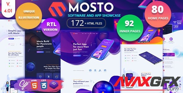 ThemeForest - Mosto v4.0.1 - app landing page - 27262804