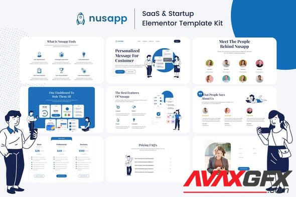 ThemeForest - Nusapp v1.0.0 - SaaS Startup & Business Elementor Template Kit - 31700592