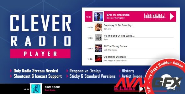 CodeCanyon - CLEVER - Shoutcast and Icecast Radio Player for WPBakery Page Builder v2.2 - 27870026
