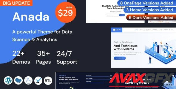 ThemeForest - Anada v1.3.1 - Data Science & Analytics Saas WordPress Theme - 28914138