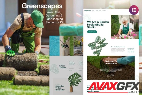 ThemeForest - Greenscapes v1.0.0 - Gardening Landscaping Lawncare Elementor Template Kit - 31775129