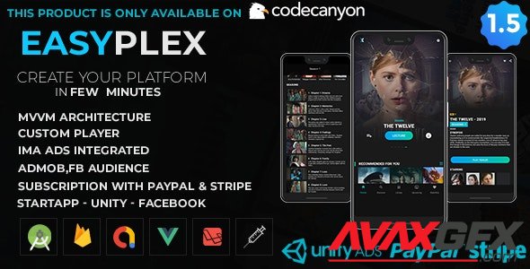 CodeCanyon - EasyPlex v1.5 - Movies - Live Streaming - TV Series, Anime - 28462799