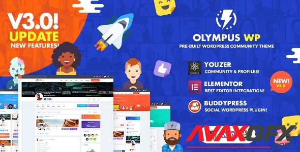 ThemeForest - Olympus v3.30 - Social Networking WordPress Theme - 22788499 - NULLED