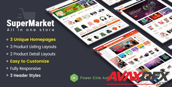 ThemeForest - Supermarket v1.0 - Responsive MultiPurpose HTML 5 Template (Mobile Layouts Included) - 22316052