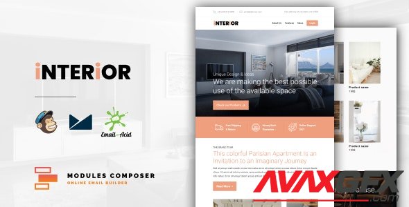 ThemeForest - Interior v1.0 - E-Commerce Responsive Furniture and Interior design Email with Online Builder - 31776106