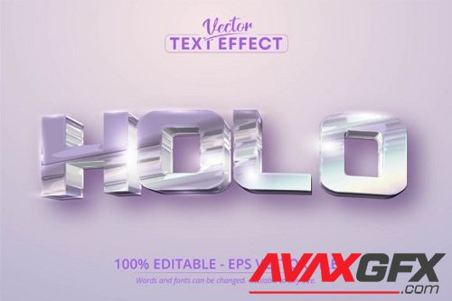 Holographic Style Editable Text Effect