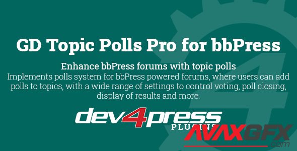 Dev4Press - GD Topic Polls Pro for bbPress v3.3.2 - Enhance bbPress Forums with Topic Polls