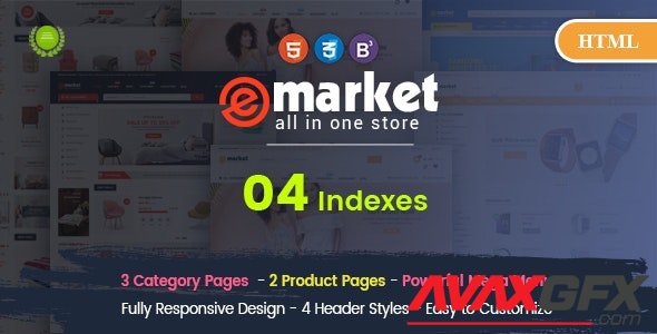 ThemeForest - eMarket v2.0.0 - Creative Responsive MultiPurpose HTML 5 Template (Mobile Layouts Included) - 21398837