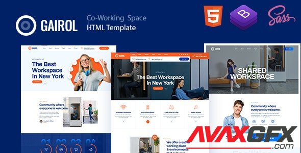 ThemeForest - Gairol v1.0 - Coworking Space HTML5 Template - 25804983