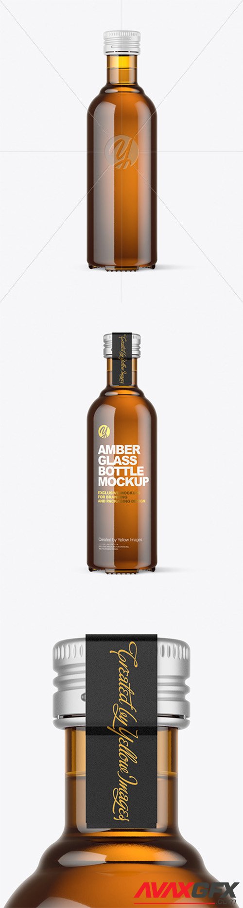 Amber Glass Bottle Mockup 78685 TIF