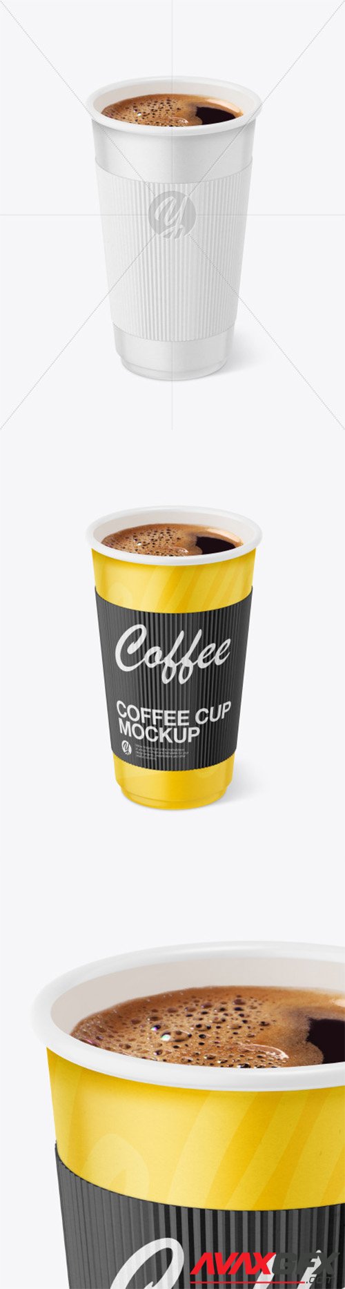 Paper Coffee Cup With Holder Mockup 78700 TIF