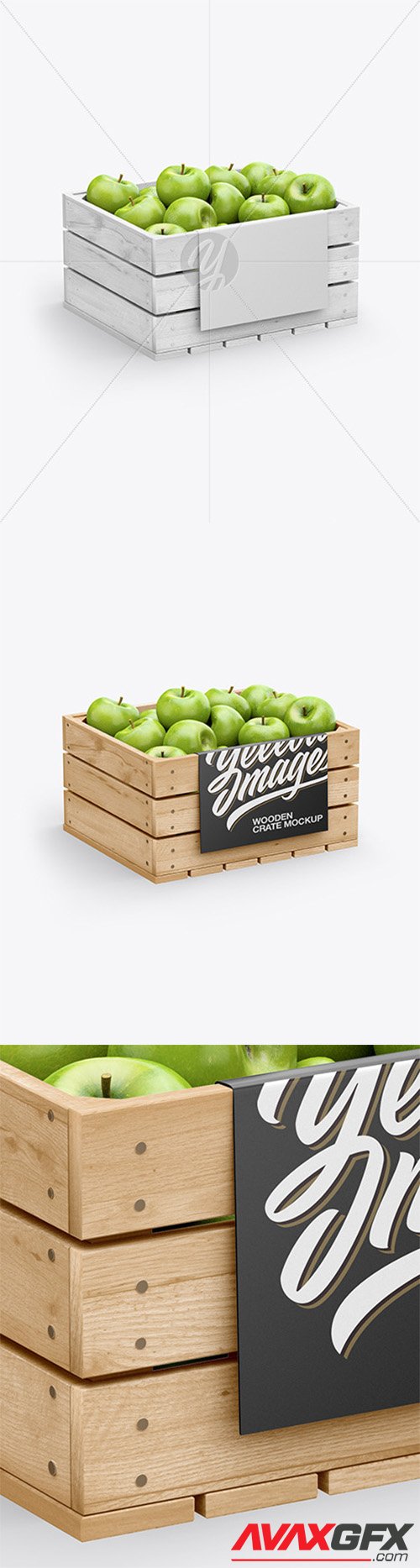 Crate with Green Apples Mockup 78464 TIF