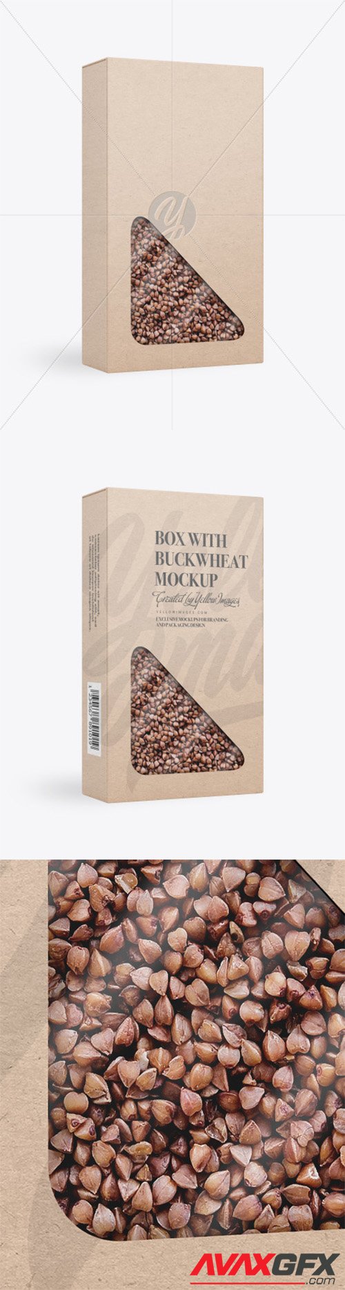 Kraft Paper Box with Buckwheat Mockup 78414 TIF