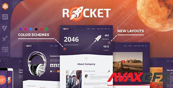 ThemeForest - Rocket v2.9.2 - Creative Multipurpose WordPress Theme - 15093803