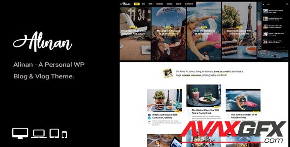 ThemeForest - Alinan WP v2.3 - A Personal WordPress Blog and Vlog Theme - 22313980