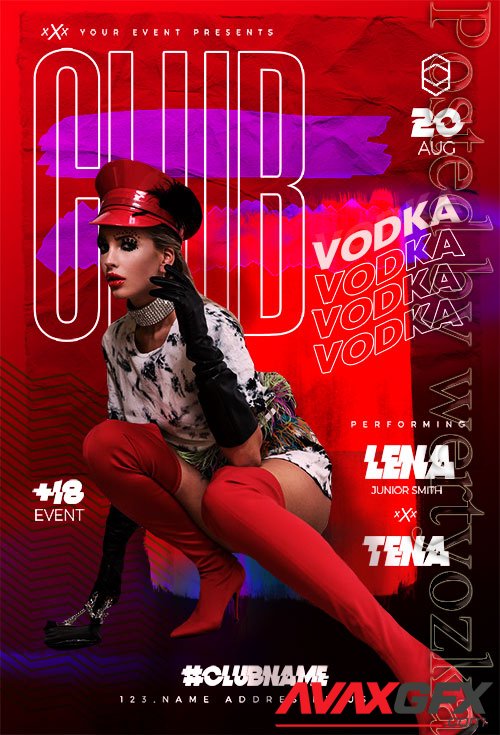 Club Vodka Flyer PSD Template