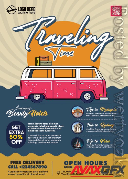 Travel Agency Advertisement Flyer PSD