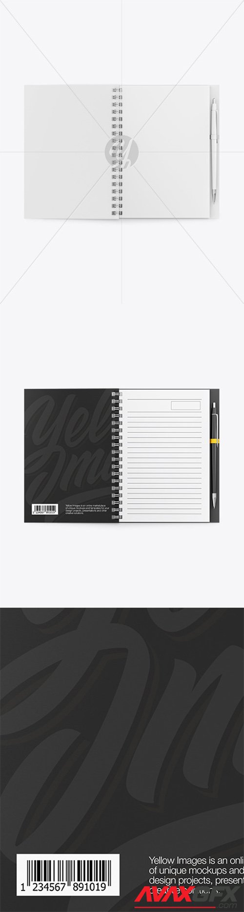 Notebook With Writing Pen Mockup 79143 TIF