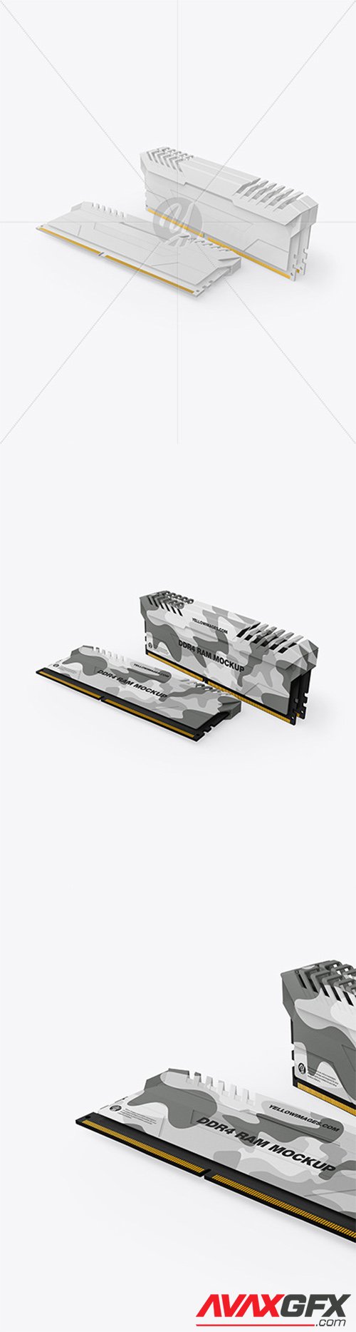 Three Modules of DDR4 RAM Mockup 78970 TIF