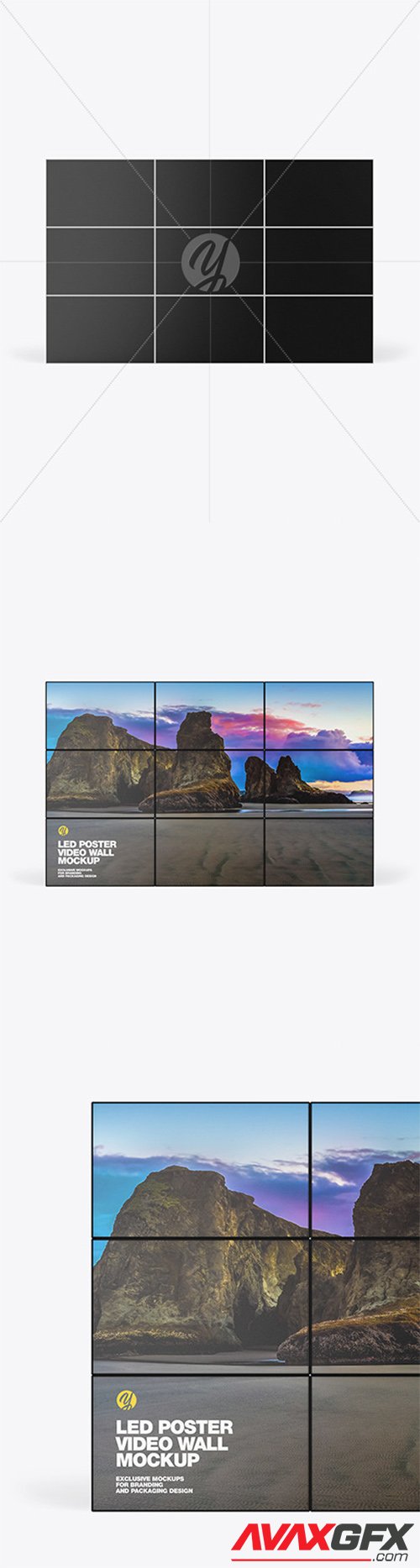 LED Poster Video Wall Mockup 78974 TIF