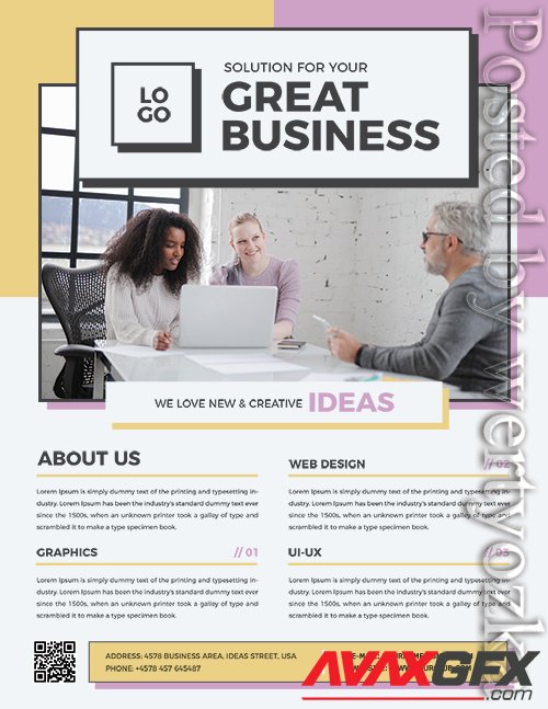 Modern Corporate Business Flyer PSD Design Template