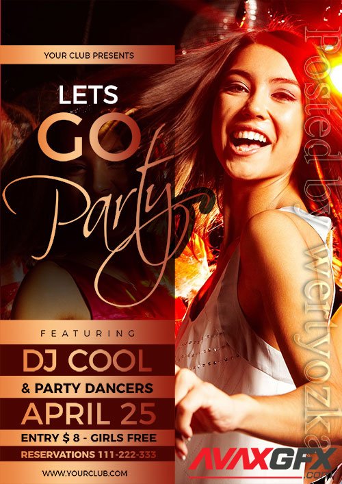 Cool Party Flyer PSD Design Template