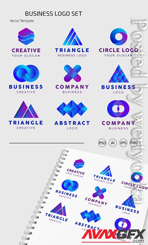 Business logo set template