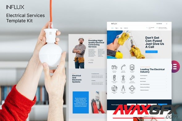 ThemeForest - Influx v1.0.0 - Electrician & Electrical Services Template Kit - 31870683