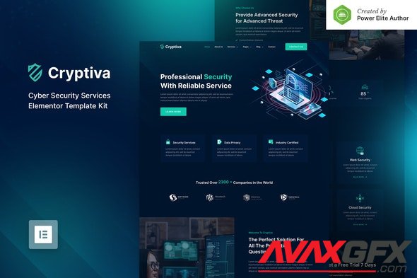 ThemeForest - Cryptiva v1.0.1 - Cyber Security Services Elementor Template Kit - 31098747