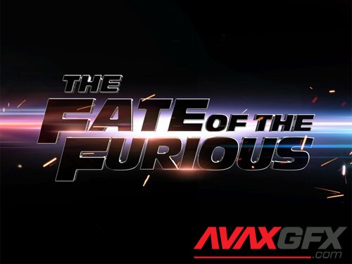 Fast and Furious Cinematic Text Effect PSD Design Template