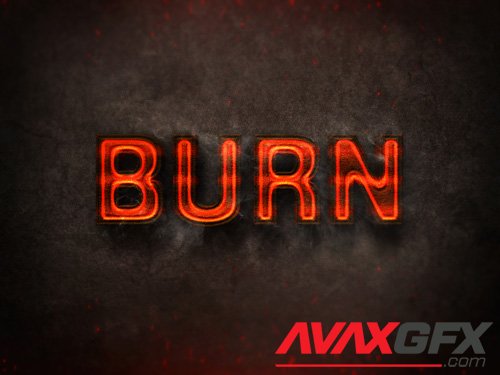 Burning Text Effect PSD Design Template vol 9