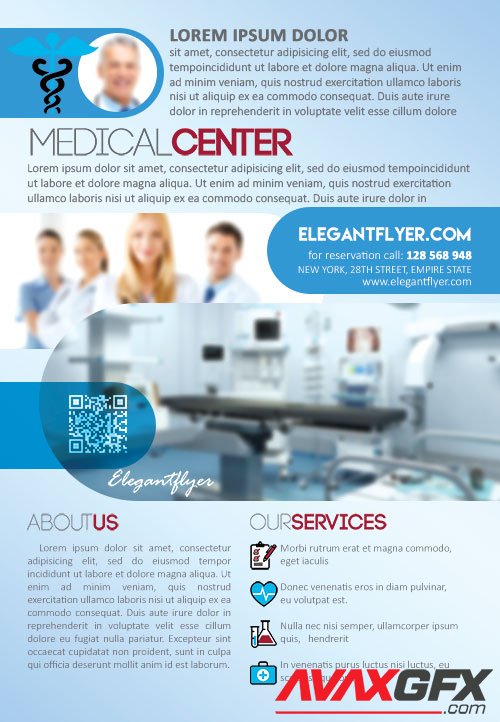 Medical Center PSD Flyer Template