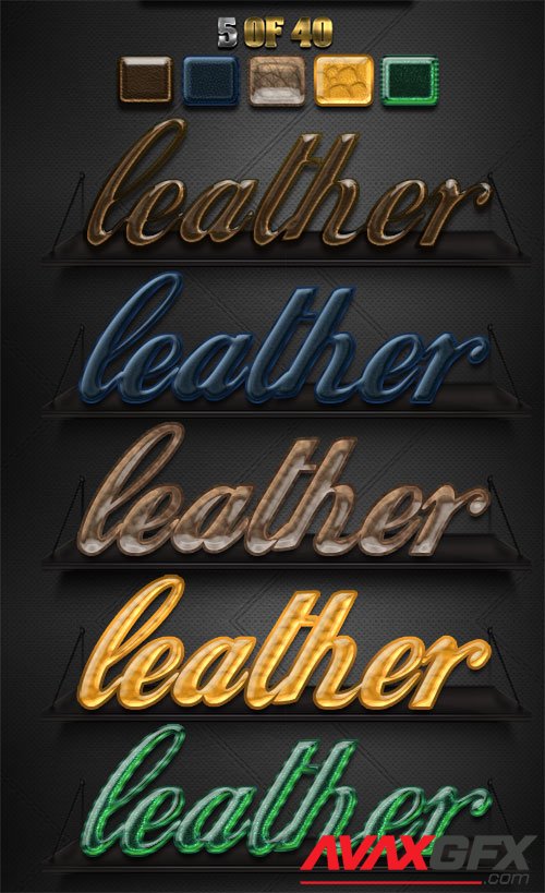 5 Elegant Leather Styles Psd