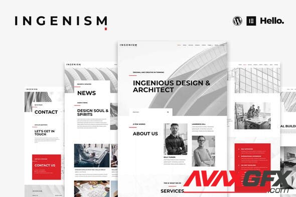 ThemeForest - INGENISM v1.0.0 - Architectural Design Agency Elementor Template Kit - 31833786