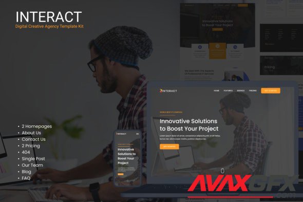 ThemeForest - Interact v1.0.0 - Digital Agency Elementor Template Kit - 31825106