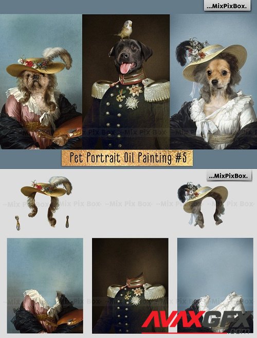 Pet Portrait Oil Background v.5 - 6120192