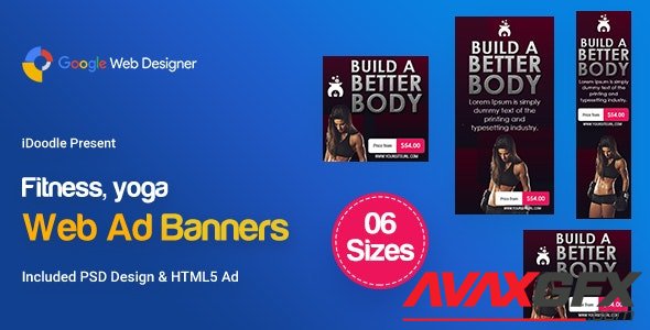 CodeCanyon - C109 - Yoga & Fitness Banners HTML5 - GWD & PSD v1.0 - 24070623