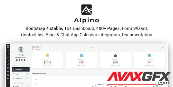 ThemeForest - Alpino v1.6.0 - Bootstrap 4 Admin Dashboard Template - 21701955
