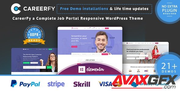 ThemeForest - Careerfy v6.1.0 - Job Board WordPress Theme - 21137053