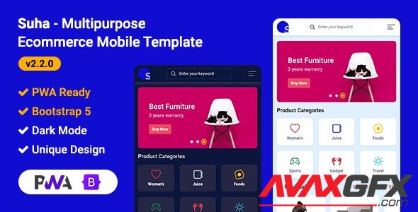 ThemeForest - Suha v2.4.0 - Multipurpose Ecommerce Mobile HTML Template - 25294162